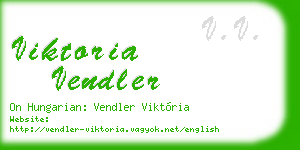 viktoria vendler business card