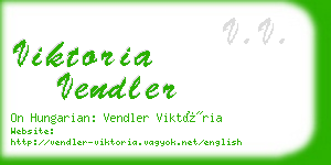 viktoria vendler business card